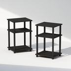 Furinno Just 3-Tier Turn-N-Tube Open Storage Nightstand, Plastic Poles - Image 6