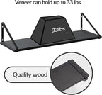 BAMEOS 24X8 Floating Shelves Rustic Wood Wall Shelf Set of 3, Bookshelf - Image 6