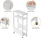 THUMEYE 7.1" Narrow Side Table for Small Spaces, 3 Tier Small End Table - Image 6