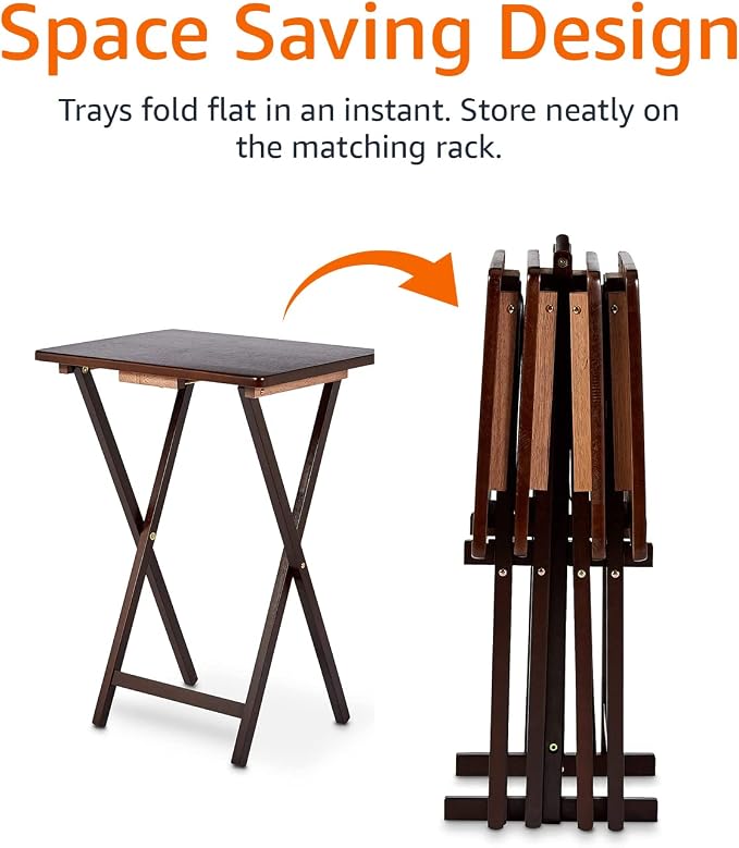 Amazon Basics Portable Foldable TV Tray Table - Image 5