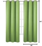 Light Green Thermal Blackout Curtains/38 x 84 Inch/Set of 2 Panels Room - Image 9