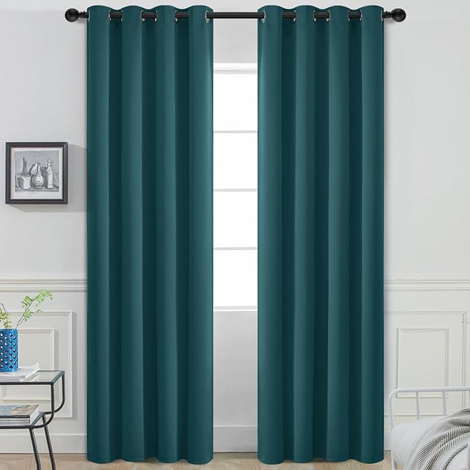 Yakamok Room Darkening Curtains 52x84 inch Length Dark Teal-Living Room | 2 by Yakamok