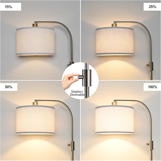 Nintiue Upgraded Modern Arc Dimmable Tall Standing Floor Lamp - Image 3