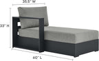 Modway Tahoe Aluminum Outdoor Chaise Lounge Gray - Image 2