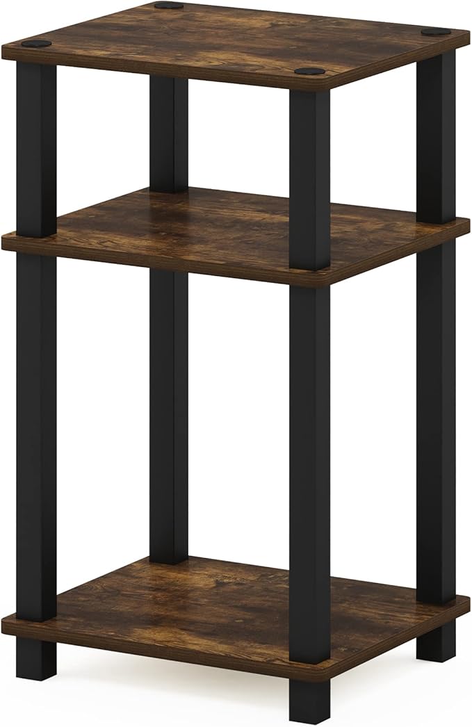 Furinno JUST Side Table, 3-Tier Open Shelf End Table, Toolless Assembly Night - Image 5