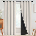 SimpleHome Cream 100% Blackout Curtains Room Darkening Living Room 96 Inch | by SimpleHome