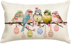 RABUSOFA Easter Pillow Covers 12x20 inch Easter Decorations by RABUSOFA