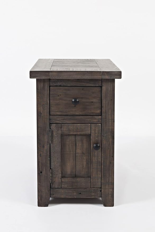 Jofran Madison County Pine Reclaimed Chairside End Table, Barnwood Brown by Jofran+Inc.