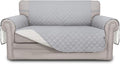 Easy-Going Reversible Couch Cover, 2 Cushion Sofa, Light Gray/Ivory | Loveseat by Easy-Going