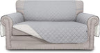 Easy-Going Reversible Couch Cover, 2 Cushion Sofa, Light Gray/Ivory | Loveseat by Easy-Going