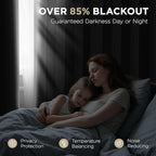 Joydeco Grey Blackout Curtains for Bedroom 45 Inch 2 Panels - Image 3
