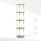 Furinno Turn-N-Tube Storage Shelves, 5-Tier Book Shelf, Corner Shelf, Toolless - Image 5