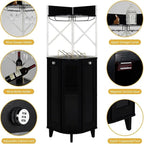 COCO DESIGN Corner Wine Cabinet - Image 4