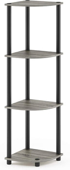 Furinno TURN-N-TUBE Corner Shelf, 4-Tier Corner Bookshelf, Display Storage - Image 6