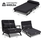 Hupmad Convertible Bed Sleeper Chair, Tri-fold Upholstered Armchair Sleeper - Image 3