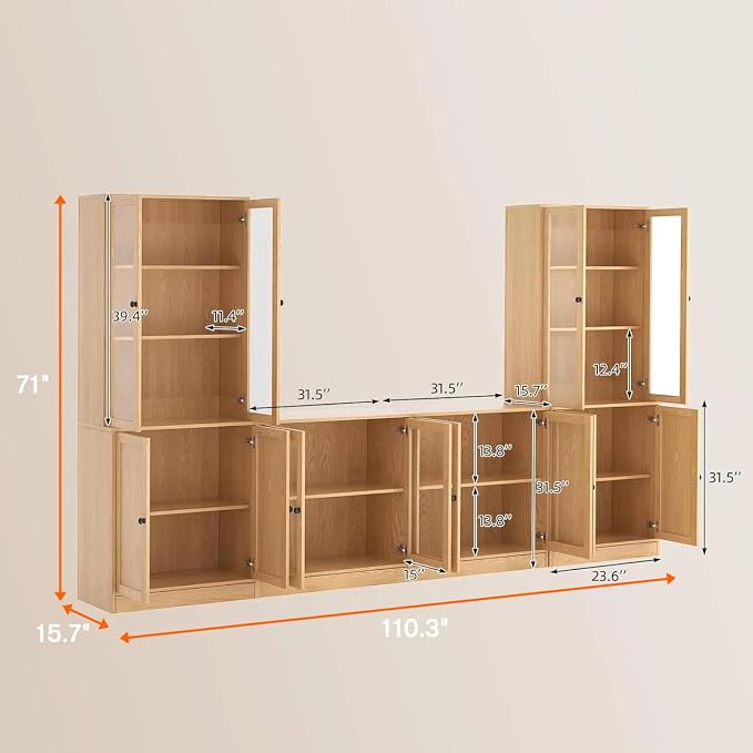 TUSY 71" TV Stand Storage Set - Image 2