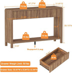 FATORRI Console Sofa Table for Entryway, Wood Foyer Tables for Living Room - Image 3