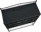 Household Essentials Black Oak & Iron Apothecary 8-Drawer Sideboard - Image 7