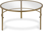 Henn&Hart Round Nested Coffee Table in Brass, Coffee Table coffee tables - Image 5
