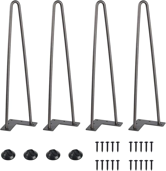 SMARTSTANDARD 16 Inch Heavy Duty Hairpin Furniture Legs, Metal Home DIY Projects by SMARTSTANDARD