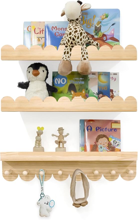 Floating Nursery Book Shelves by icnjdMopclean