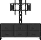 TV Stand with Mount, Fabric Dresser with 6 Drawers - Image 8
