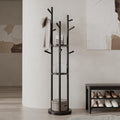 Muwuele Solid Wood Rotary Coat Rack, Freestanding Coat Rack by Muwuele