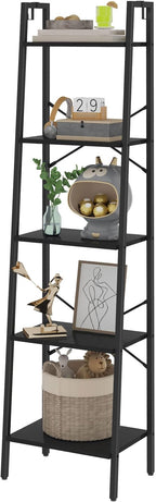 Hzuaneri Ladder Shelf, Bookshelf Bookcase, Freestanding Corner Storage Shelve - Image 7
