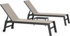 PURPLE LEAF Patio Chaise Lounge Set 2 Pieces Textilene Pool Lounge Chairs - Image 7