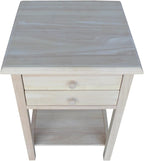 International Concepts, 25.6"H Rectangular Lamp/ End/ Side Table, 2 Drawers - Image 9