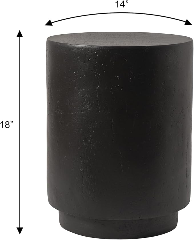 LeisureMod 14” Wide Round Side Table in Fiberstone - Image 3