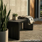 Bamboo Natural 36 inch Wooden Bench, Small Wood Benches - Image 5
