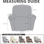 ANARACHON Recliner Chair Covers Leather Like, 4 Pieces Recliner Cover - Image 3