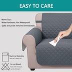 U-NICE HOME Large Sofa Cover Reversible Couch Cover, Dark Blue/Light Grey | - Image 5