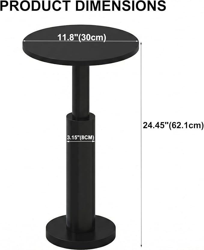 LAATOOREE Small Round Side Tables Set of 2, Drink Tables, Accent Coffee Tables - Image 3