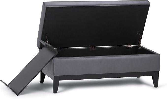 SIMPLIHOME Oregon Storage Ottoman Bench - Image 5