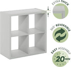 Furinno Cubicle Open Back Decorative Cube Storage Organizer, Light Grey - Image 6