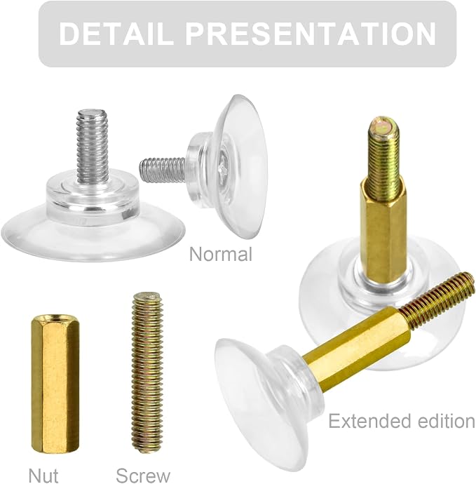 Sankoly 8 Pcs Glass Table Tops Suction Cup 1.3 Inches Strong Suction Cup - Image 3