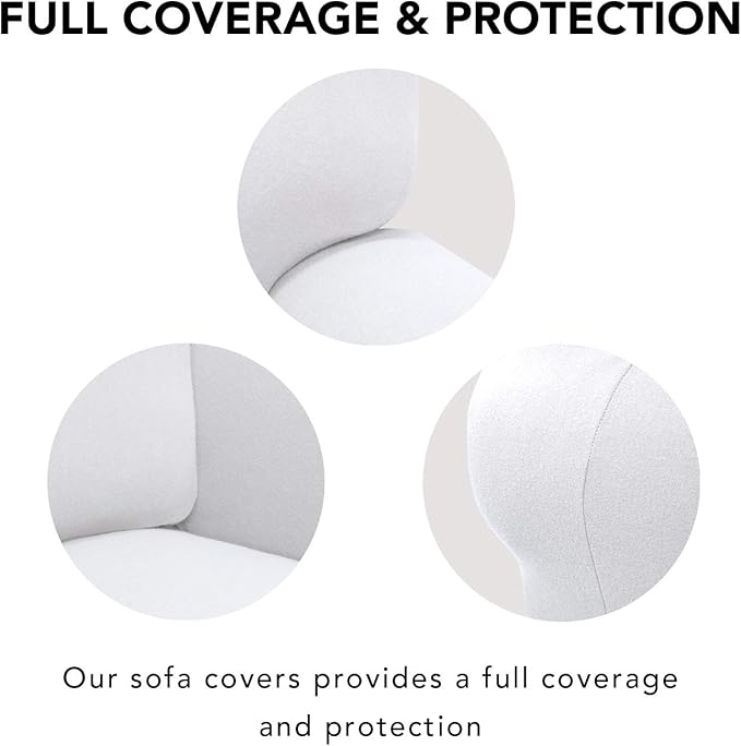 PureFit Stretch Loveseat Covers Fleece Couch Covers - Image 3