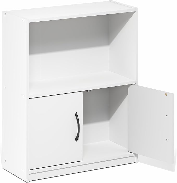 Furinno Gruen Book Shelf, 2-Tier Small Bookshelf, Bookcase - Image 8