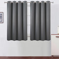 Blackout Curtains 66 x 54 Inch Long Frost Grey Curtains Set of 2 Panels Room by Lemomo
