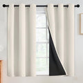 SimpleHome Cream 100% Blackout Curtains Room Darkening Living Room 54 Inch | by SimpleHome