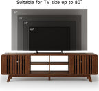 ONBRILL 70-Inch TV Stand for TVs up to 80 Inch, Mid-Century Modern Television - Image 6