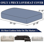 LA MEACK Couch Cushion Cover Loveseat Cover or 2 Seat Sofa Cover Washable - Image 6