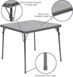Flash Furniture Mindy Kids 5-Piece Folding Square Table and Chairs Set - Image 4