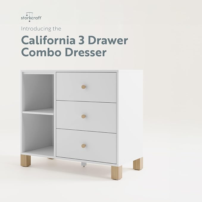 Storkcraft California 3 Drawer Combo Dresser – GREENGUARD Gold Certified - Image 5