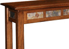 Leick Home 10059 Rustic Slate Tile Hall Console Sofa Table - Image 9