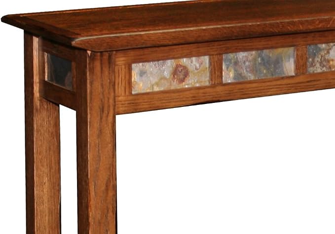 Leick Home 10059 Rustic Slate Tile Hall Console Sofa Table - Image 9
