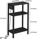 TUTOTAK Narrow Side Table with Charging Station, Small End Table with USB Ports - Image 3