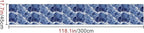 HOMETITUTE Blue Marble Wallpaper Peel and Stick Ocean Wave Pattern 118.1x17.7 - Image 5